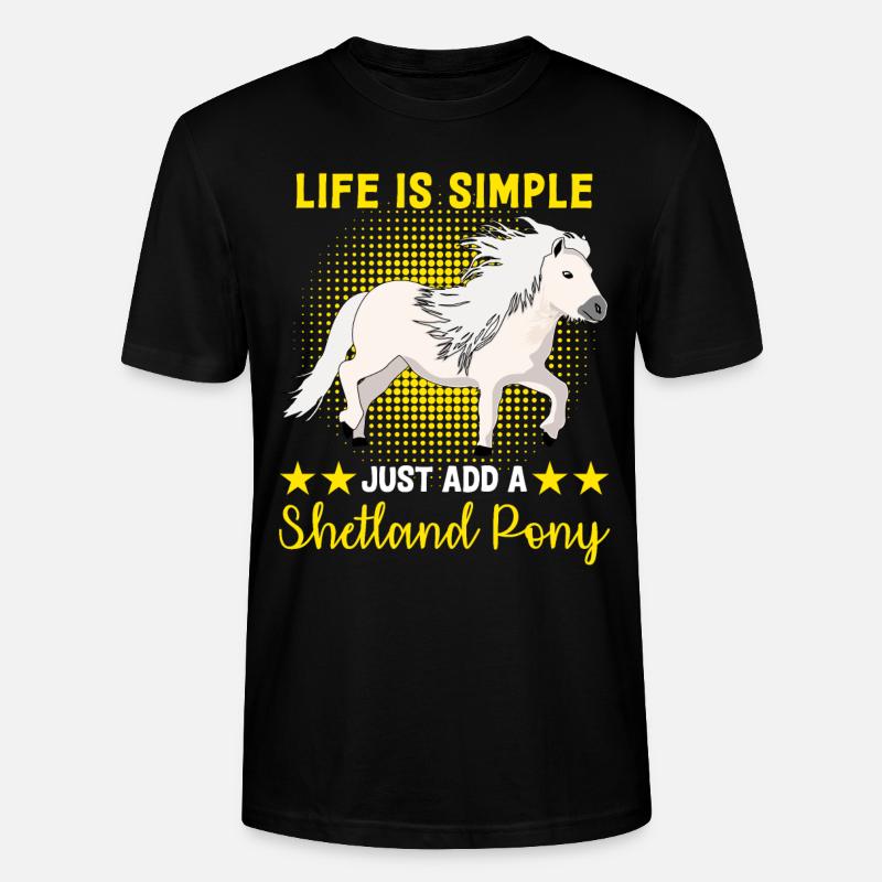 ShetlandPony Équitation Shetland Poney Shetty - T-shirt bio CRAFTER Stanley Stella Unisexe - noir