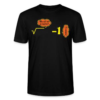 It’s Complex Numbers Math Jokes Humour - T-shirt bio CRAFTER Stanley Stella Unisexe - noir - Devant - Alina (178cm) & Michal (187cm)