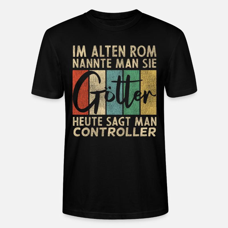 Lustige Controller Sprüche - Stanley/Stella Unisex Bio-T-Shirt CRAFTER - Schwarz