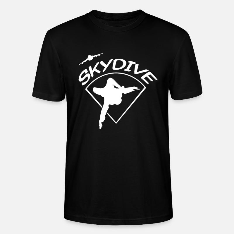 Skydive skydivers in free fall - Stanley/Stella CRAFTER Unisex Organic T-Shirt - black