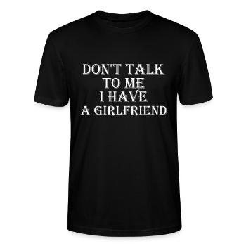 J’ai une petite amie - T-shirt bio CRAFTER Stanley Stella Unisexe - noir - Devant - Alina (178cm) & Michal (187cm)