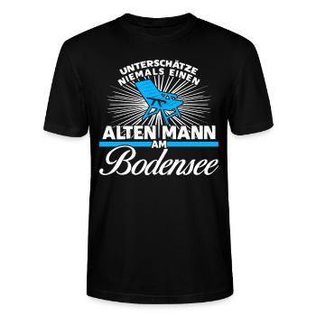 Bodensee Urlaub - Stanley/Stella Unisex Bio-T-Shirt CRAFTER - Schwarz - Vorne - Alina (178cm) & Michal (187cm)