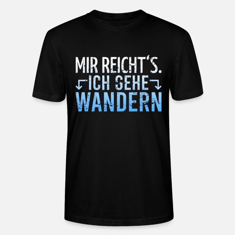 Wandern Wanderer Spruch - Stanley/Stella Unisex Bio-T-Shirt CRAFTER - Schwarz