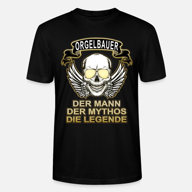 Orgelbauer Mann Mythos Legende - Stanley/Stella Unisex Bio-T-Shirt CRAFTER - Schwarz