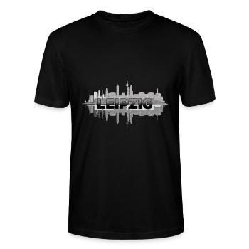 Leipzig - Stanley/Stella Unisex Bio-T-Shirt CRAFTER - Schwarz - Vorne - Alina (178cm) & Michal (187cm)