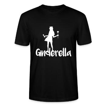 Ginderella Gin Team JGA Jungesellin Team Party - Stanley/Stella Unisex Bio-T-Shirt CRAFTER - Schwarz - Vorne - Alina (178cm) & Michal (187cm)