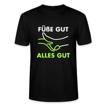 Fußpflege Fußpflegerin Nageldesignerin Pediküre - Stanley/Stella Unisex Bio-T-Shirt CRAFTER - Schwarz - Vorne - Alina (178cm) & Michal (187cm)