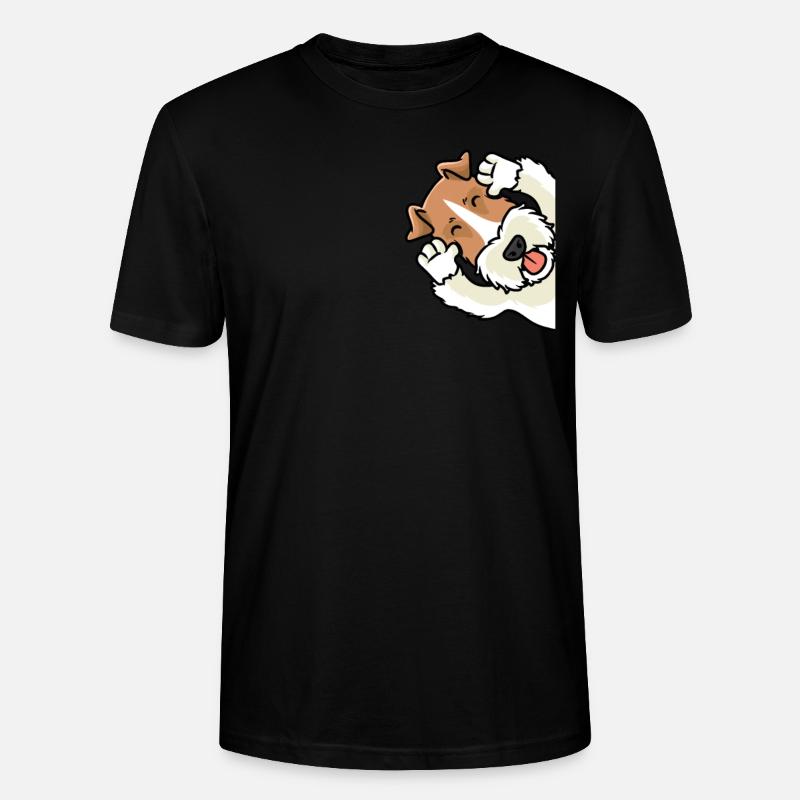 Foxterrier Drahthaar Ätsch Bätsch - T-shirt bio CRAFTER Stanley Stella Unisexe - noir