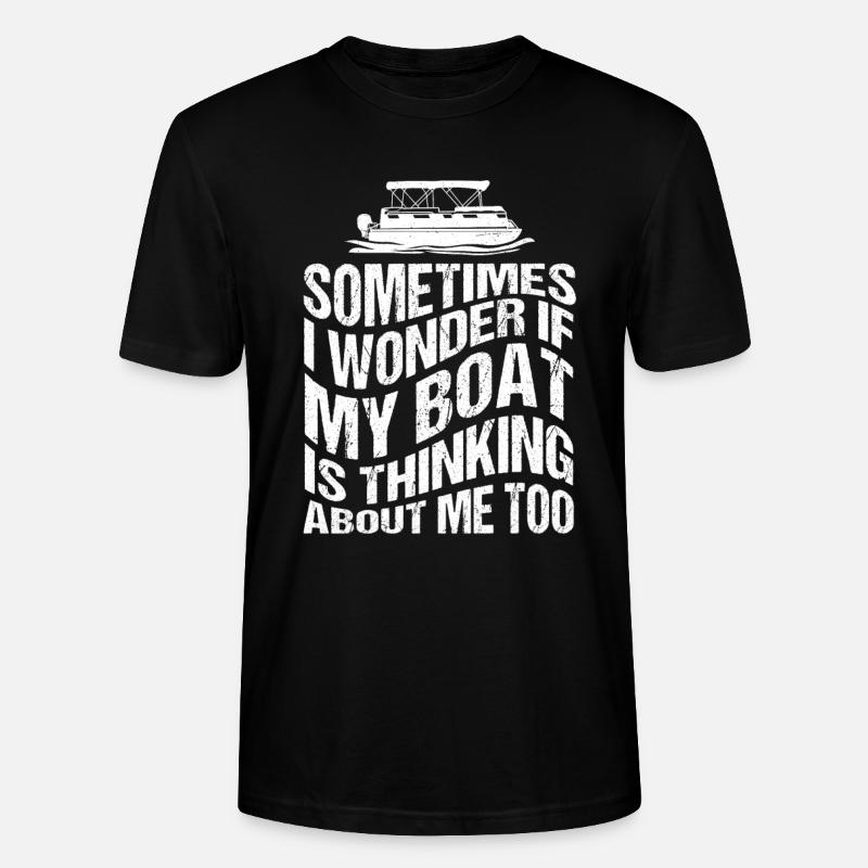 Bateau capitaine Pontoon bateau - T-shirt bio CRAFTER Stanley Stella Unisexe - noir