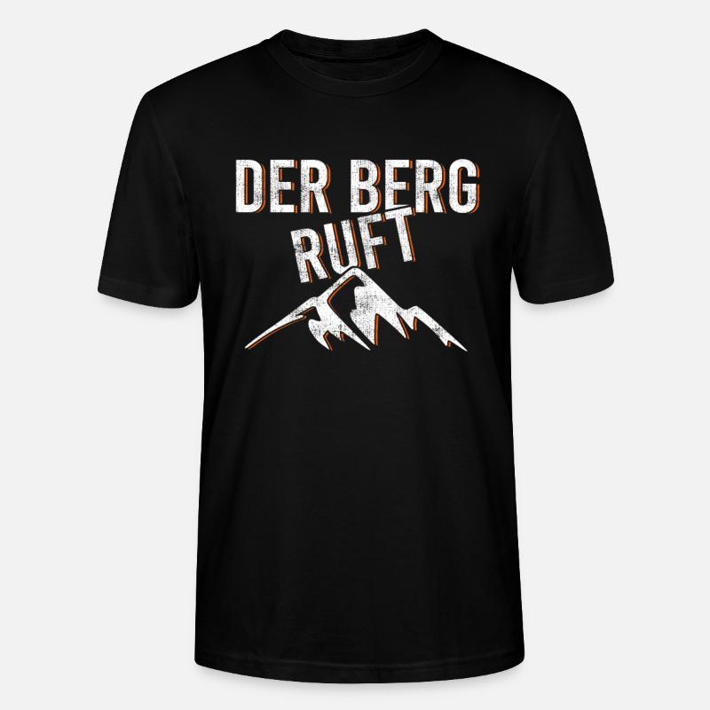 Der Berg ruft - Stanley/Stella Unisex Bio-T-Shirt CRAFTER - Schwarz