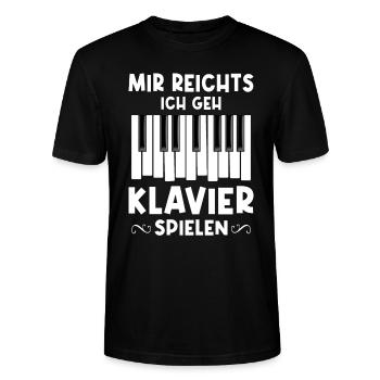 Piano Klavierspieler Musik Musikinstrument Klavier - Stanley/Stella Unisex Bio-T-Shirt CRAFTER - Schwarz - Vorne - Alina (178cm) & Michal (187cm)