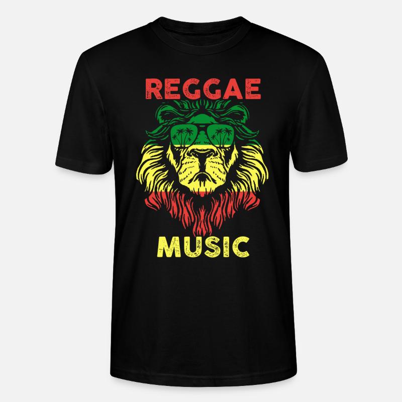 Reggae Musik Löwe - Stanley/Stella Unisex Bio-T-Shirt CRAFTER - Schwarz
