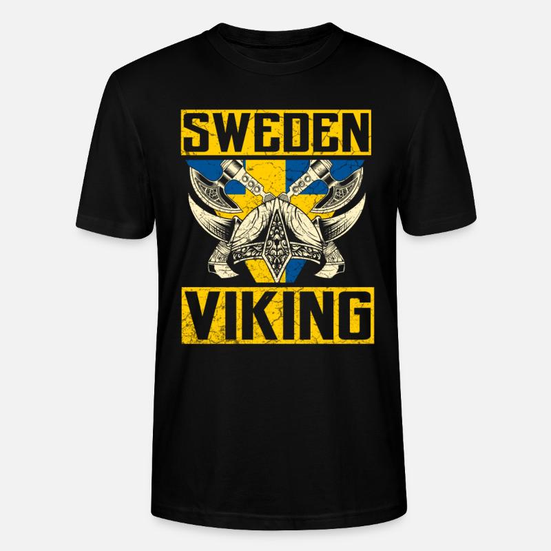 Suède Vikings - T-shirt bio CRAFTER Stanley Stella Unisexe - noir
