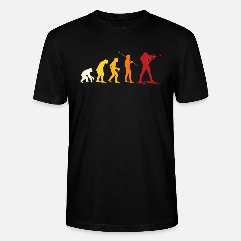 Évolution du biathlon - T-shirt bio CRAFTER Stanley Stella Unisexe - noir