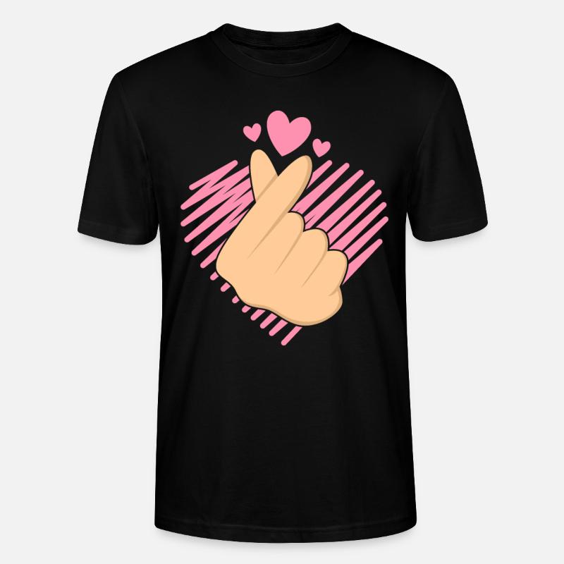 K-Pop Handschnipser Liebe - Stanley/Stella Unisex Bio-T-Shirt CRAFTER - Schwarz