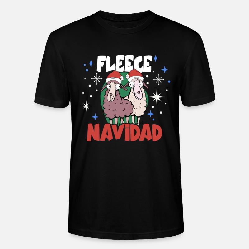 Polaire de Noël Llama Navidad - T-shirt bio CRAFTER Stanley Stella Unisexe - noir