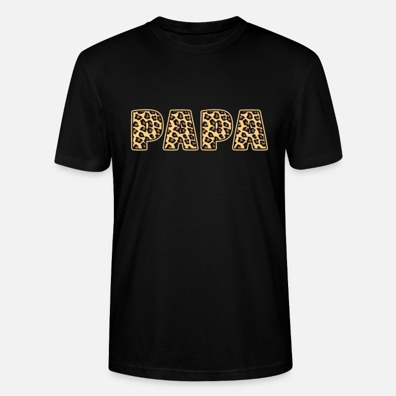 Papa Leopard Pattern Cadeau - T-shirt bio CRAFTER Stanley Stella Unisexe - noir
