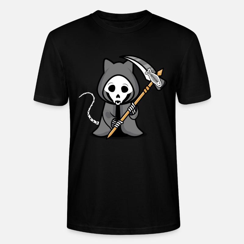 Chat Halloween Grim Repear - T-shirt bio CRAFTER Stanley Stella Unisexe - noir