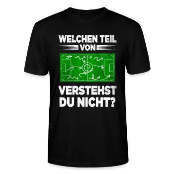 Fußball Trainer Fußballer Coach Fussball - Stanley/Stella Unisex Bio-T-Shirt CRAFTER - Schwarz - Vorne - Alina (178cm) & Michal (187cm)