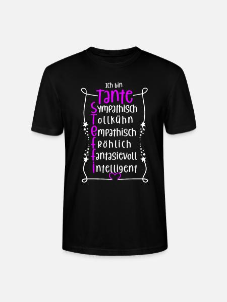 Steffi - beste Tante - Stanley/Stella Unisex Bio-T-Shirt CRAFTER - Schwarz