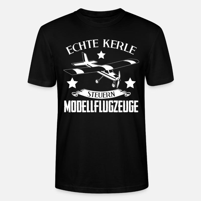 Modellflug Modellflugzeug Modellbauer - Stanley/Stella Unisex Bio-T-Shirt CRAFTER - Schwarz