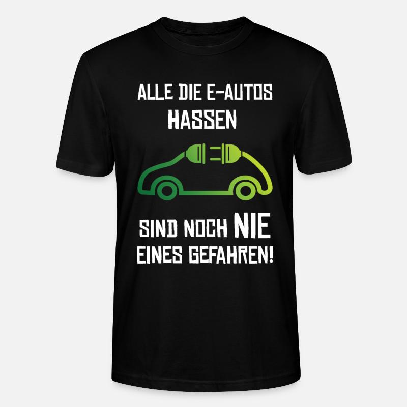 Elektroauto E-Auto Strom - Stanley/Stella Unisex Bio-T-Shirt CRAFTER - Schwarz