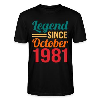 1981 - Stanley/Stella Unisex Bio-T-Shirt CRAFTER - Schwarz - Vorne - Alina (178cm) & Michal (187cm)