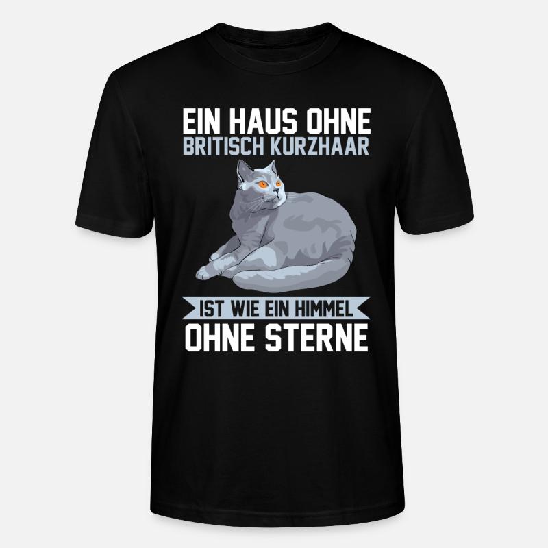 Britisch Kurzhaar Katzen - Stanley/Stella Unisex Bio-T-Shirt CRAFTER - Schwarz