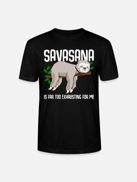 Savasana Sloth Yoga - Stanley/Stella CRAFTER Unisex Organic T-Shirt - black