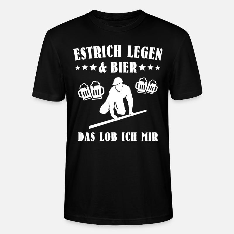 Estrichleger Bier Estrich Bodenleger - Stanley/Stella Unisex Bio-T-Shirt CRAFTER - Schwarz