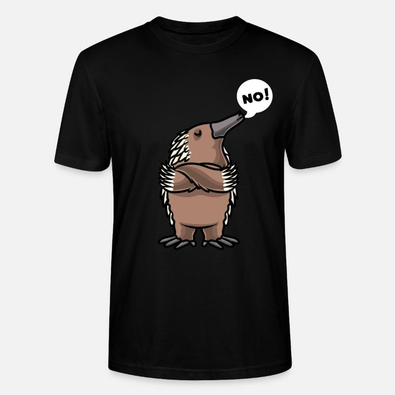 Ameisenigel Echidna Schnabeligel Igel - Stanley/Stella Unisex Bio-T-Shirt CRAFTER - Schwarz