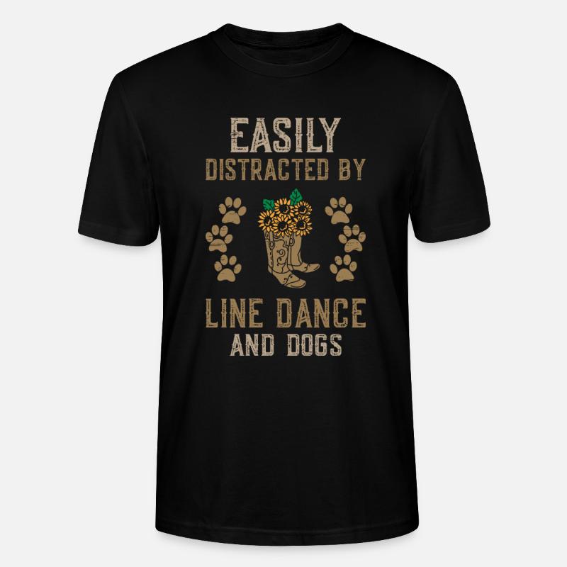 Line Dancing Linedance Line Dance - Stanley/Stella Unisex Bio-T-Shirt CRAFTER - Schwarz