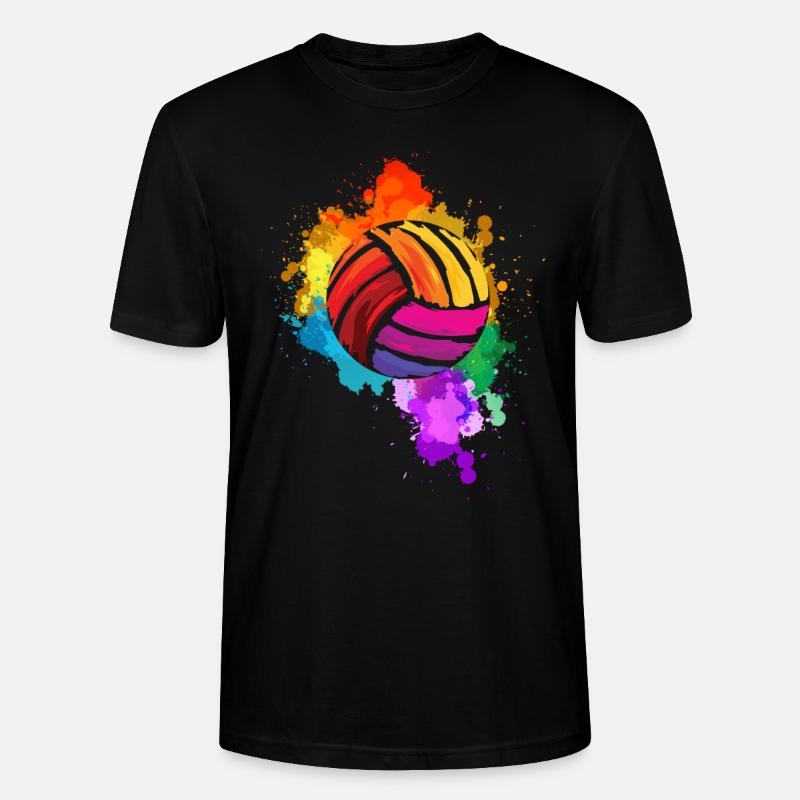Volleyball Paint Spritzer - Stanley/Stella Unisex Bio-T-Shirt CRAFTER - Schwarz