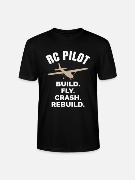 RC Pilot Modellflugzeug Modell - Stanley/Stella Unisex Bio-T-Shirt CRAFTER - Schwarz