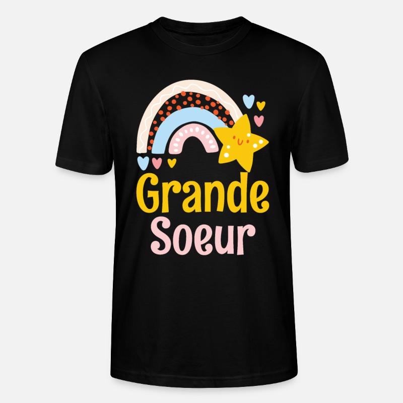 Ätere Schwester Große Schwester - Stanley/Stella Unisex Bio-T-Shirt CRAFTER - Schwarz