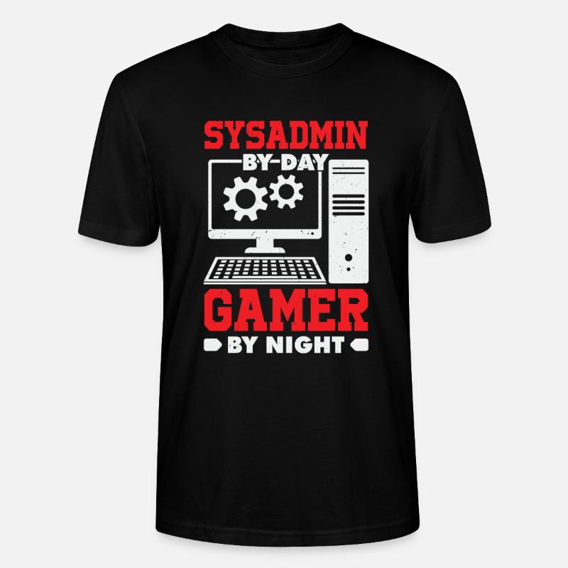 Systemadministrator Gamer Sysadmin Geschenk - Stanley/Stella Unisex Bio-T-Shirt CRAFTER - Schwarz