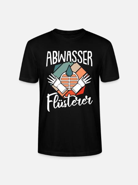 Retro Abwasser Flüsterer Abwassertechniker - Stanley/Stella Unisex Bio-T-Shirt CRAFTER - Schwarz