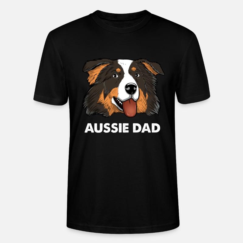 Aussie Dad Australian Shepherd Papa - Stanley/Stella Unisex Bio-T-Shirt CRAFTER - Schwarz