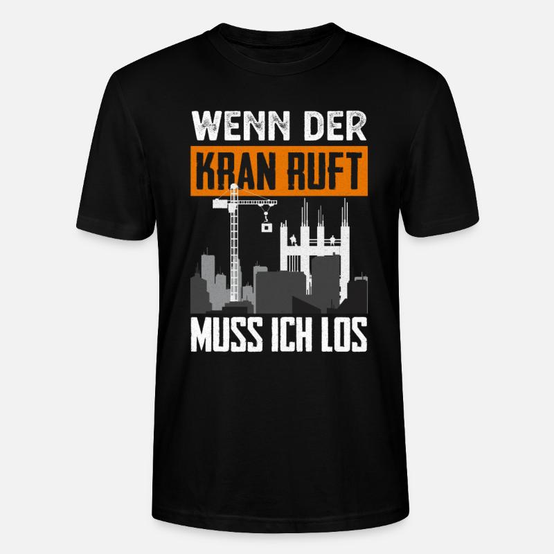 Kran - Stanley/Stella Unisex Bio-T-Shirt CRAFTER - Schwarz