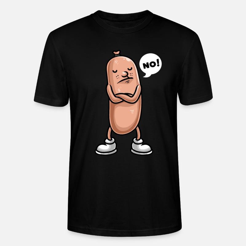 Lustig Wurst Beleidigte Leberwurst - Stanley/Stella Unisex Bio-T-Shirt CRAFTER - Schwarz