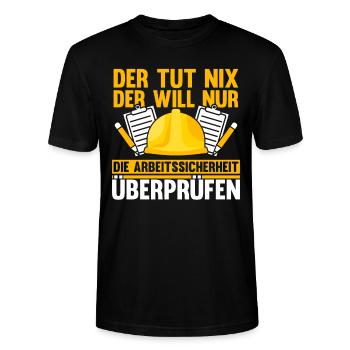 Arbeitssicherheit Fachkraft der tut nix Sifa - Stanley/Stella Unisex Bio-T-Shirt CRAFTER - Schwarz - Vorne - Alina (178cm) & Michal (187cm)