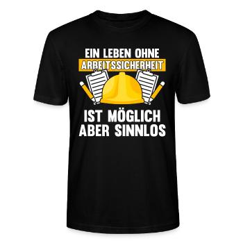 Ein Leben ohne Arbeitssicherheit Fachkraft Sifa - Stanley/Stella Unisex Bio-T-Shirt CRAFTER - Schwarz - Vorne - Alina (178cm) & Michal (187cm)