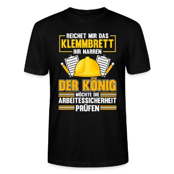 Arbeitssicherheit prüfen Fachkraft Sifa - Stanley/Stella Unisex Bio-T-Shirt CRAFTER - Schwarz - Vorne - Alina (178cm) & Michal (187cm)