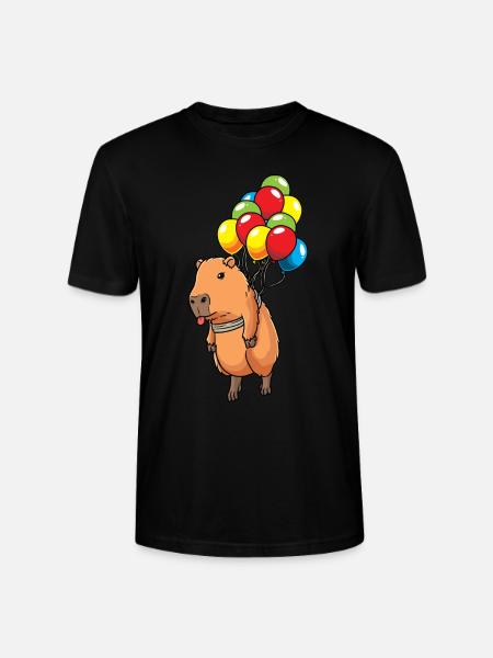 Capibara Capibara Met Ballonnen Capibara - Stanley/Stella Uniseks bio-T-shirt CRAFTER - zwart