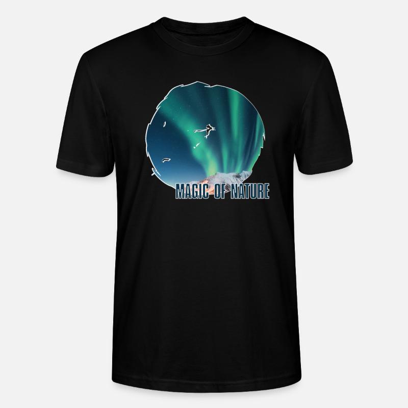 Aurora Nordlichter - Stanley/Stella Unisex Bio-T-Shirt CRAFTER - Schwarz