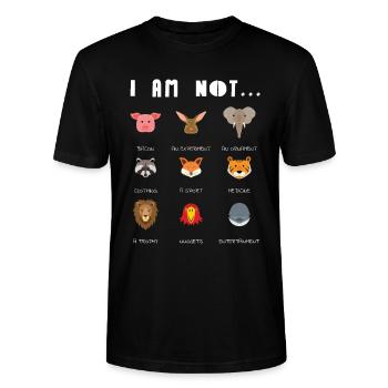 Je ne suis pas... Bien-être animal Militants des droits des animaux - T-shirt bio CRAFTER Stanley Stella Unisexe - noir - Devant - Alina (178cm) & Michal (187cm)