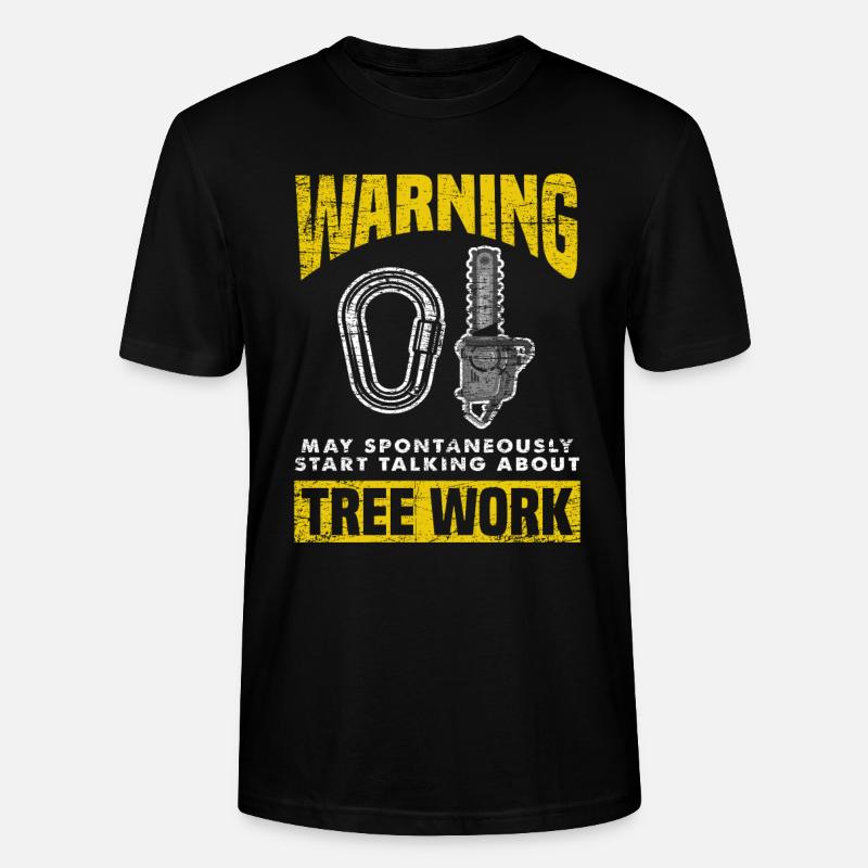 Baum Waldarbeiter Baumpfleger Aborist - Stanley/Stella Unisex Bio-T-Shirt CRAFTER - Schwarz