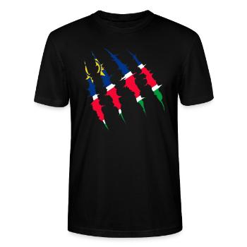 Namibia - Stanley/Stella Unisex Bio-T-Shirt CRAFTER - Schwarz - Vorne - Alina (178cm) & Michal (187cm)