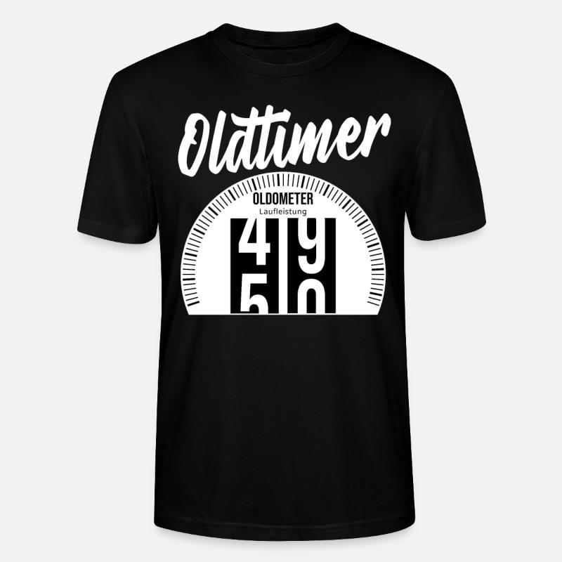 Oldtimer 50. Geburtstag Oldometer 50 Jahre Tacho - Stanley/Stella Unisex Bio-T-Shirt CRAFTER - Schwarz