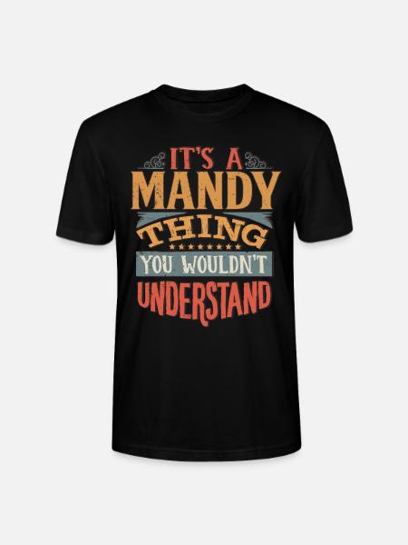 It's A Mandy Thing You Wouldnt Understand - Mandy - Stanley/Stella CRAFTER Unisex Organic T-Shirt - black